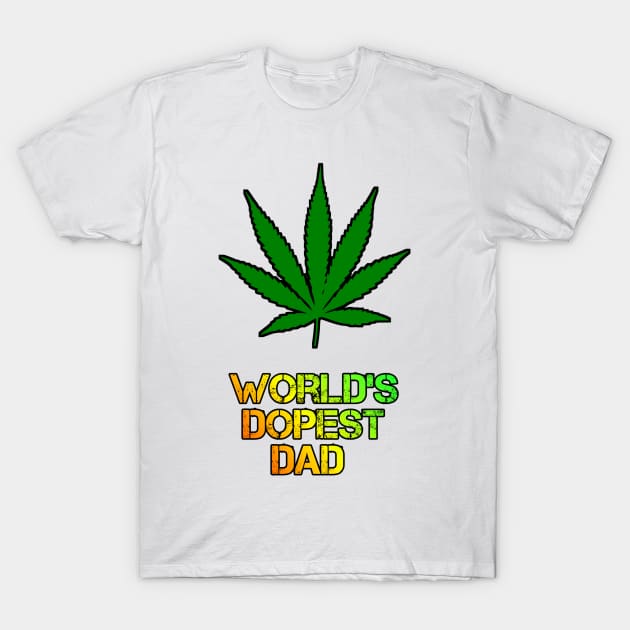 WORLD'S DOPEST DAD (black) Design T-Shirt by MN-STORE